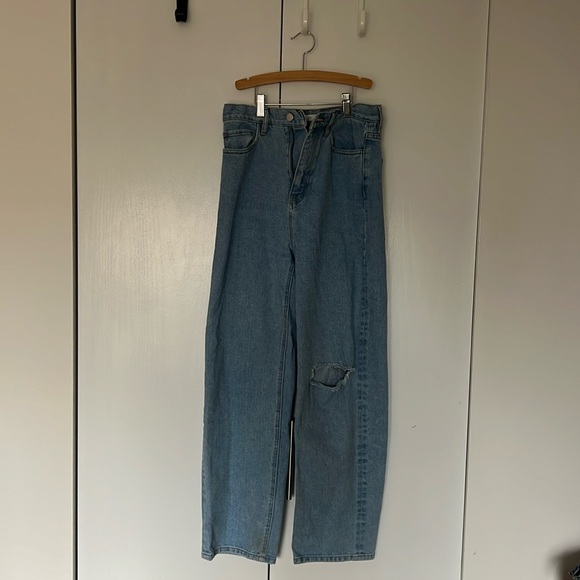 OAK + FORT Denim - Oak + Fort Straight Leg High-rise Jeans